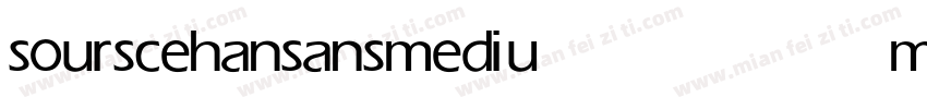 sourscehansans medium字体转换
